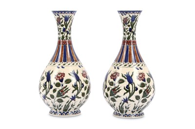 Lot 171 - A pair of late 19th Century Hungarian Zsolnay...