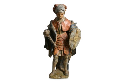 Lot 46 - AN EARLY 16TH CENTURY FLEMISH POLYCHROME...