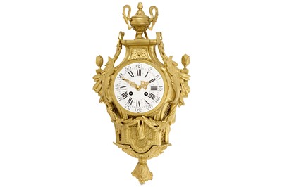 Lot 179 - A FRENCH LOUIS XVI STYLE GILT BRONZE CARTEL...