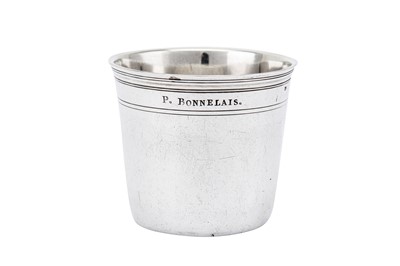 Lot 261 - A Louis XV French mid-18th century silver beaker, Paris 1766 by Claude-Nicholas Delanoy (reg. 10th Dec 1766)