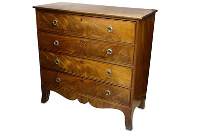 Lot 279 - A 19th Century flame mahogany and line inlaid...