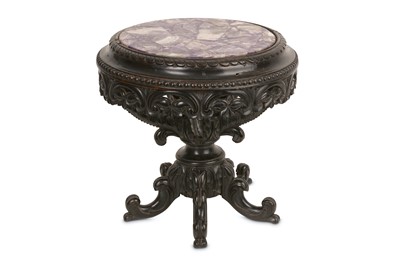 Lot 267 - A 19TH CENTURY ANGLO-INDIAN EBONISED MINIATURE...