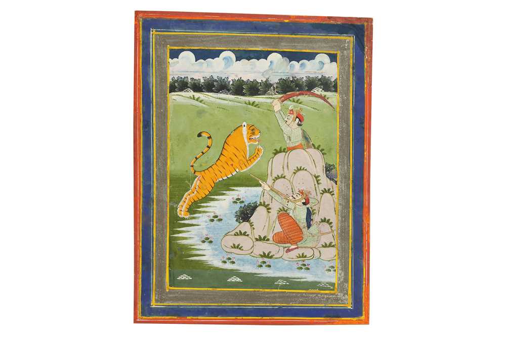 Lot 17 - A TIGER HUNTING SCENE PROPERTY OF THE LATE BRUNO CARUSO (1927 - 2018) COLLECTION