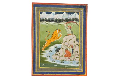Lot 17 - A TIGER HUNTING SCENE PROPERTY OF THE LATE BRUNO CARUSO (1927 - 2018) COLLECTION