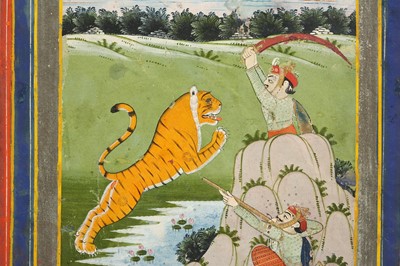 Lot 17 - A TIGER HUNTING SCENE PROPERTY OF THE LATE BRUNO CARUSO (1927 - 2018) COLLECTION