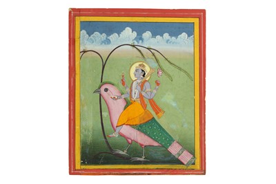Lot 27 - THE HINDU GOD VISHNU ON HIS VAHANA GARUDA PROPERTY OF THE LATE BRUNO CARUSO (1927 - 2018) COLLECTION
