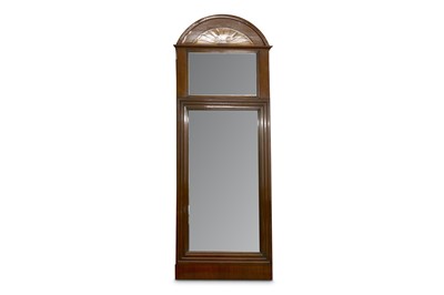 Lot 349 - A 19th century Danish mahogany pier glass, the...