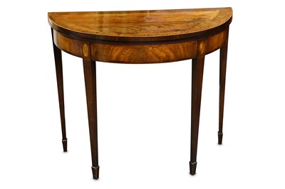 Lot 262 - A George III Neoclassical demi-lune mahogany...