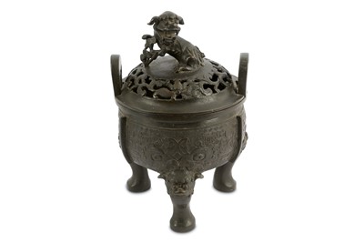 Lot 249a - A 20th century Chinese Daoist bronze censor,...