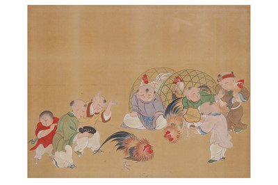 Lot 674 - A PAIR OF KANO SCHOOL PAINTINGS.