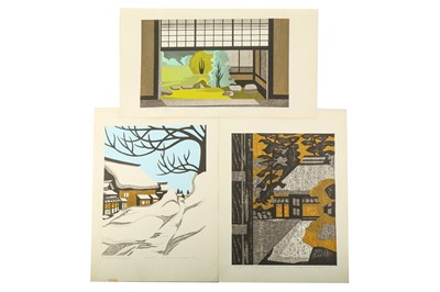 Lot 663 - SIX WOODBLOCK PRINTS BY NAGAI KIYOSHI.