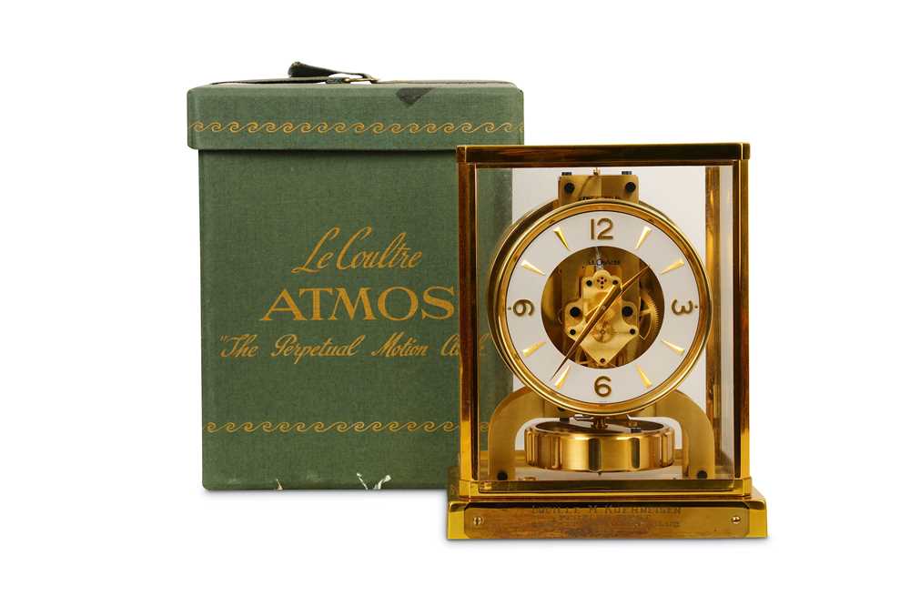 Lot 211 - A 1950'S JAEGER LECOULTRE BRASS ATMOS CLOCK...