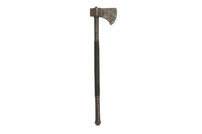 Lot 179 - *AN ENGRAVED STEEL AXE (TABAR)