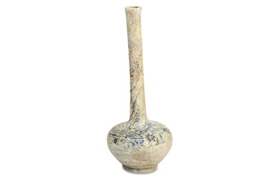 Lot 282 - *A MOULD-BLOWN COBALT BLUE GLASS BOTTLE