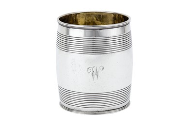 Lot 515 - A George III sterling silver beaker, London 1802 by William Abdy II (reg. 15th Sep 1790)