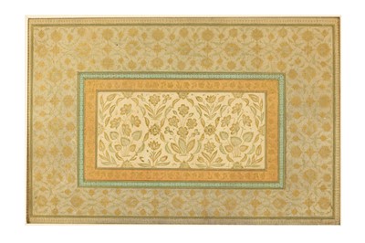 Lot 162 - *AN ALBUM PAGE WITH GOLDEN FLORAL DECORATION