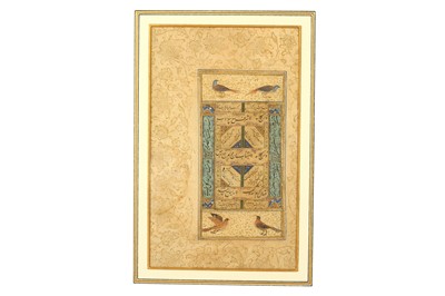 Lot 46 - *A CALLIGRAPHIC MURAQQA’ ALBUM PAGE