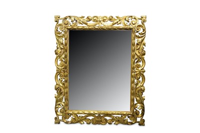 Lot 341 - A 19th Century gilt framed wall mirror with a...