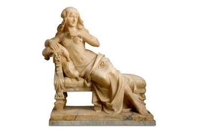 Lot 99 - A LATE 19TH CENTURY ITALIAN CARVED ALABASTER...