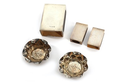 Lot 111 - A George V large match box holder Birmingham...