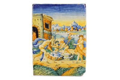Lot 3 - A 16TH CENTURY ITALIAN MAIOLICA ISTORIATA...