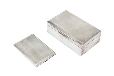 Lot 99 - A George VI sterling silver cigarette box,...