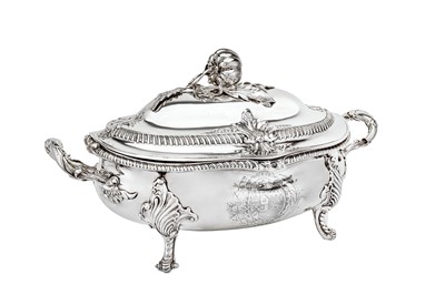 Lot 580 - An early George III sterling silver soup tureen, London 1766 by John Parker and Edward Wakelin