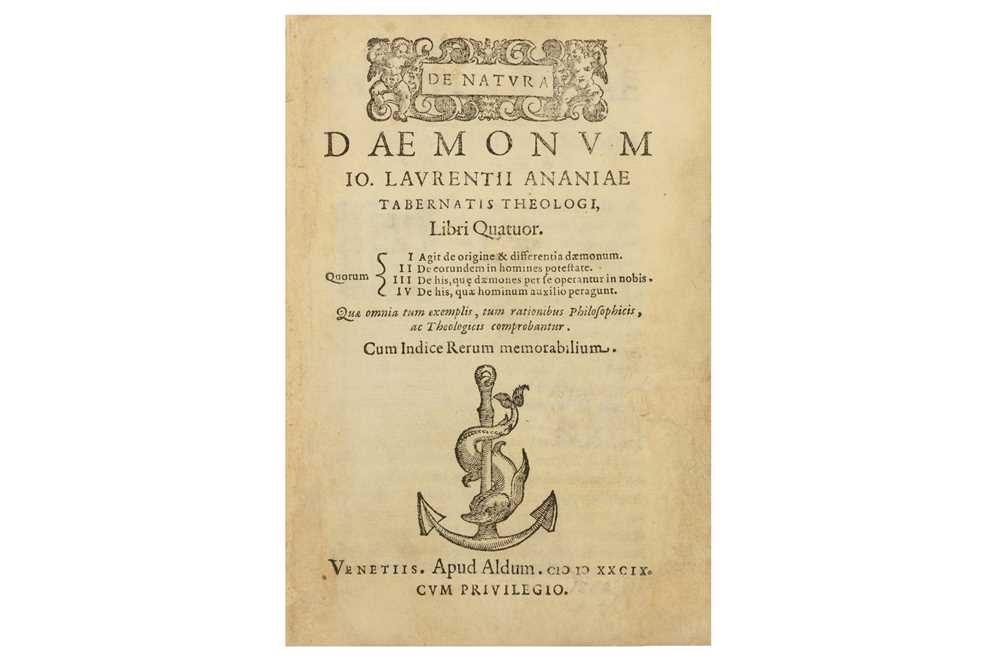 Lot 21 - Demonology.- D'Anania (Giovanni Lorenzo)