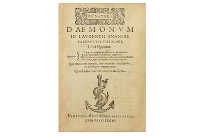 Lot 21 - Demonology.- D'Anania (Giovanni Lorenzo)
