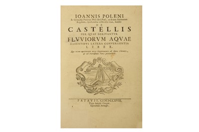Lot 341 - Hydraulics.- Poleni (Giovanni)