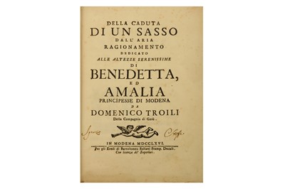 Lot 47 - Meteors.- Troili (Domenico)