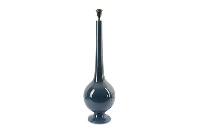 Lot 401 - A pair of blue glazed Christoper Wray table...