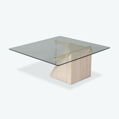 Lot 382b - CATTELAN ITALIA: A travertine coffee table,...
