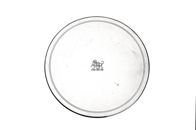 Lot 120 - An Elizabeth II sterling silver large coaster...