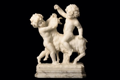 Lot 110 - A 19TH CENTURY ITALIAN CARRARA MARBLE GROUP OF...