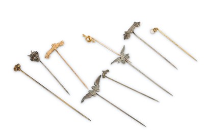 Lot 131 - A small selection of hat pins, each with...