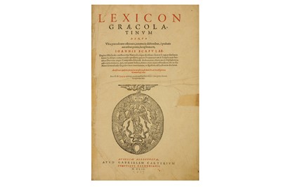 Lot 64 - Scapula (Johann) 
Lexicon graecolatinum…