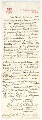 Lot 310 - Clemens (Samuel L.) [Mark Twain]