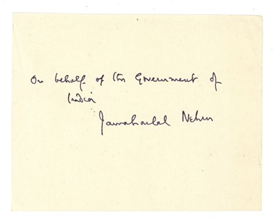 Lot 356 - Nehru (Jawaharlal)
