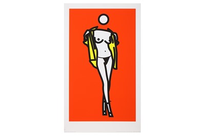 Lot 421 - Julian Opie (British b.1958), 'Woman Taking Off Man's Shirt'
