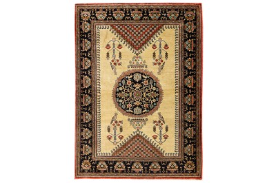 Lot 21 - A VERY FINE SILK QUM RUG, CENTRAL PERSIA