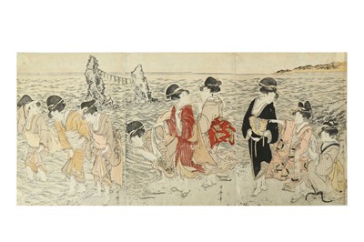 Lot 629 - JAPANESE WOODBLOCK PRINTS BY UTAMARO.