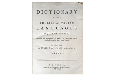 Lot 113 - Baretti (Joseph)