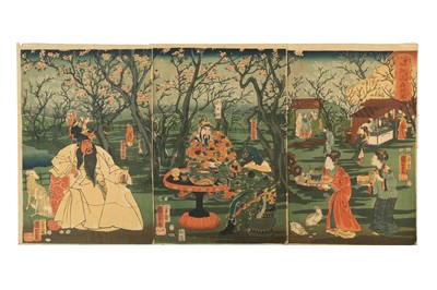 Lot 636 - JAPANESE WOOD BLOCK PRINTS BY KUNIYOSHI (1798 - 1861).