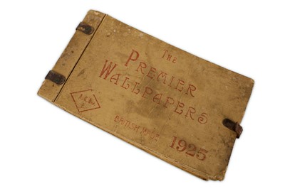 Lot 200 - A RARE 1925 WALLPAPERS SAMPLE BOOK TOGETHER WITH A FISHING LOG BOOK