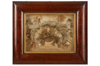 Lot 91 - A LATE 19TH CENTURY SEAWEED BASKET DIORAMA
