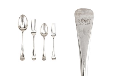 Lot 321 - A Victorian sterling silver table service of flatware / canteen, Sheffield 1898 by Cooper Brothers