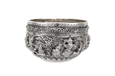 Lot 290 - An early 20th century Burmese unmarked silver bowl, Rangoon circa 1910-30