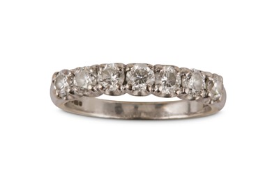 Lot 37 - A diamond half hoop ring