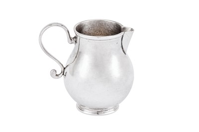 Lot 512 - A George I silver ‘sparrow beak’ cream jug, London circa 1720, maker's mark only for Seth Lofthouse (reg. 1699, d. 7th Feb 1727)